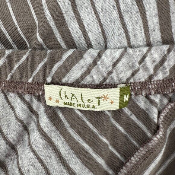 Chalet Womens  Brown & Gray Bamboo Blend Striped Maxi Skirt Size M - Picture 4 of 7
